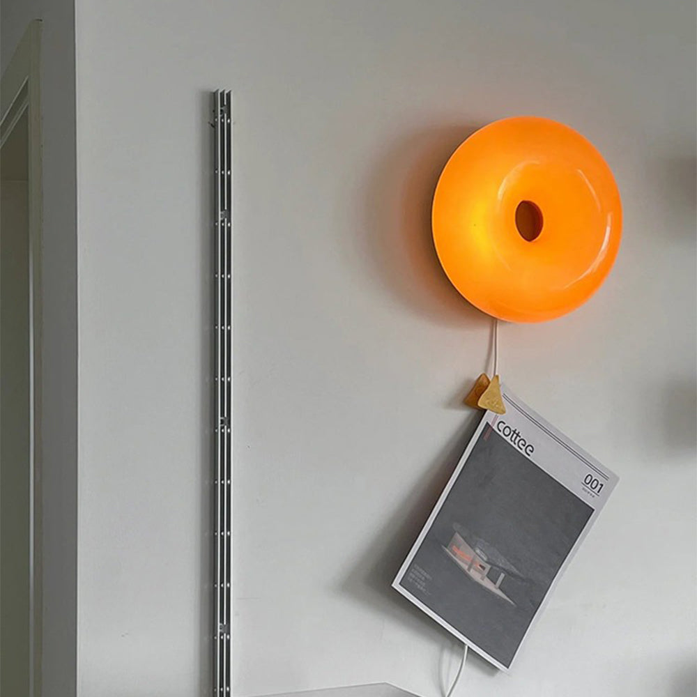 Donut Wall Lamp | Modern LED Glas Vägglampa | 11.8 in | Dimmbar 3-Färgs Armatur | Brick by Brick