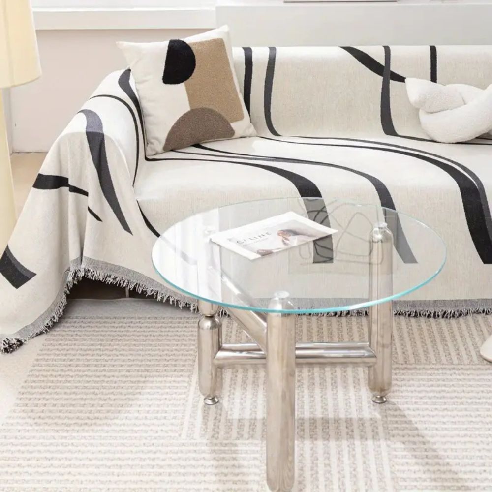 Wave Lines Chenille Sofföverdrag