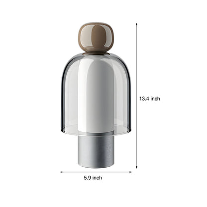 Easy Peasy - Klar glas uppladdningsbar batteri bordslampa med LED steglös dimning