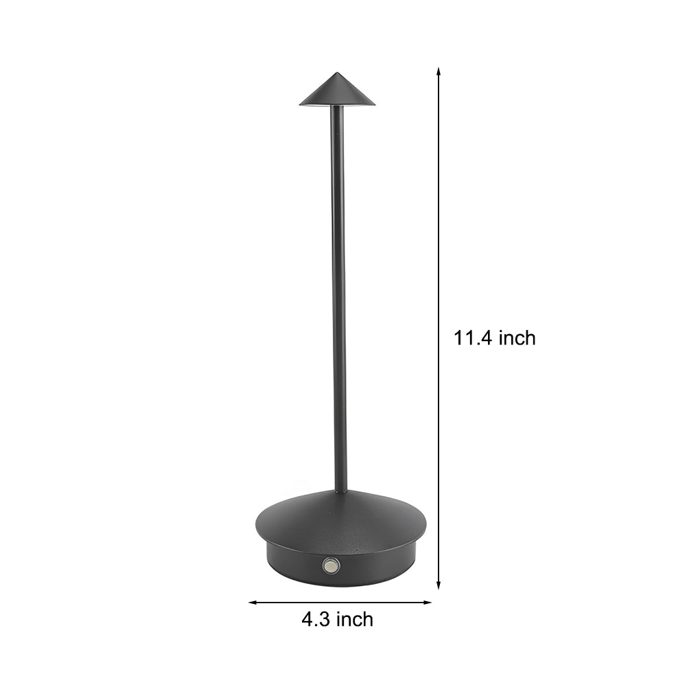 LuminZen - Modern Bollarformad Skrivbordslampa med RGB Färgförändring och Trådlös Laddning