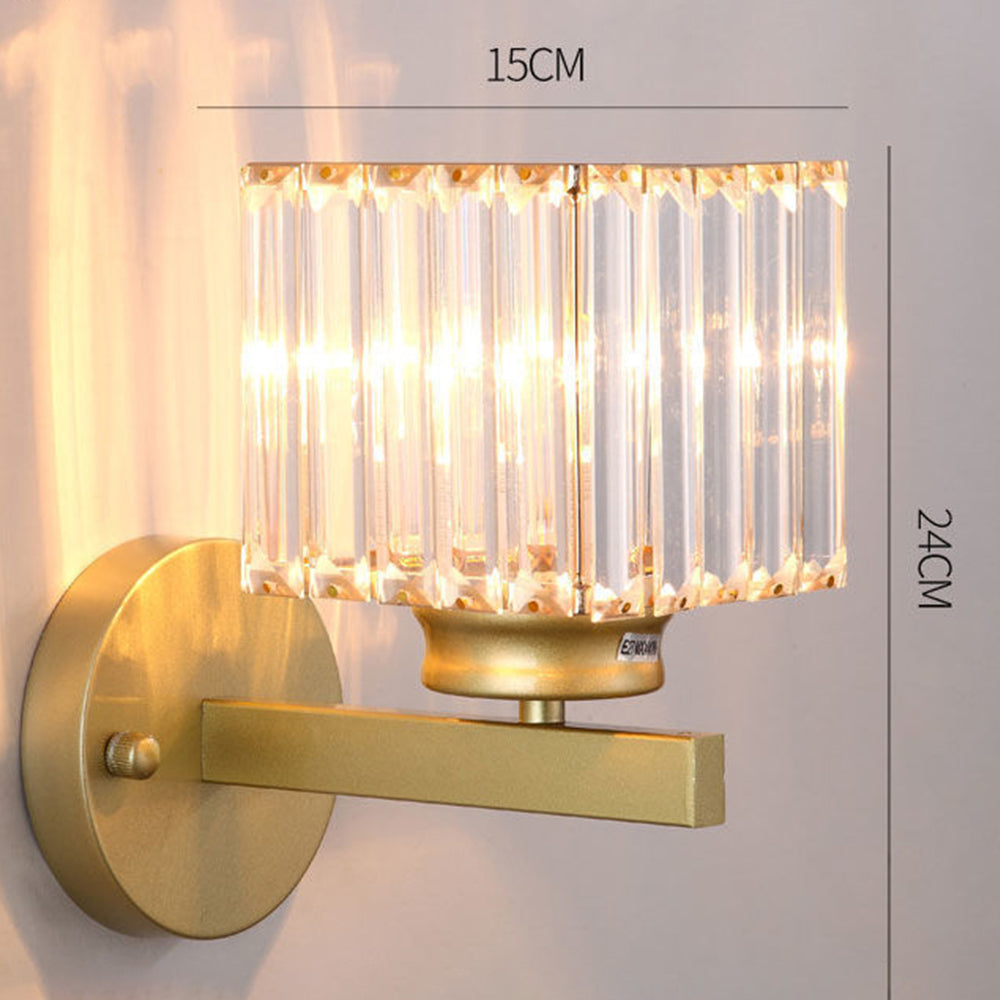 Kristallglas Vägglampa med Modern Armdesign