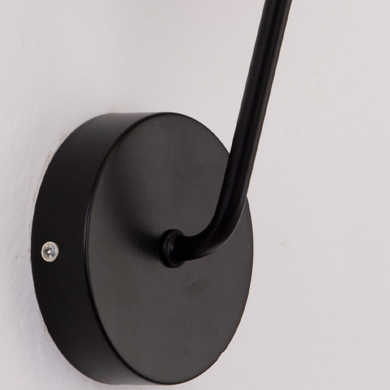 Modern bollformad glasvägglampa