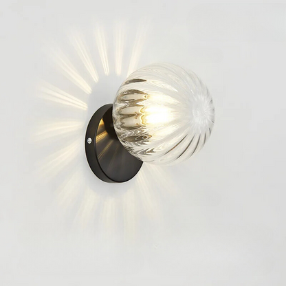 GoldLicht - Modern Guld Vägglampa Med Glaskula