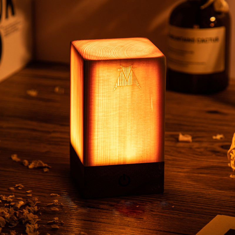 Houthart - Trådlampa med Ackumulator och Touch Control