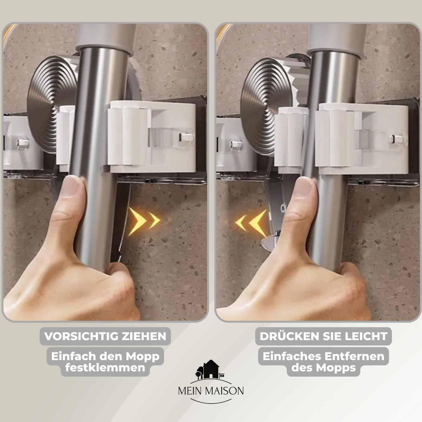 Carvallo | GripMates – Säker hållning för kvastar & mopp utan borrning