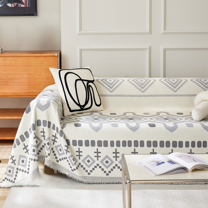 Geometrisk Boho Sofföverdrag - Modern, Stilig &amp; Hållbar Soffa Skydd