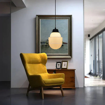 Lunara | Geometrisk mjölkglas pendellampa i vitt