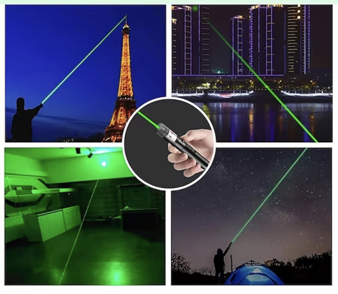 Laserpekare uppladdningsbar grön USB metallpenna