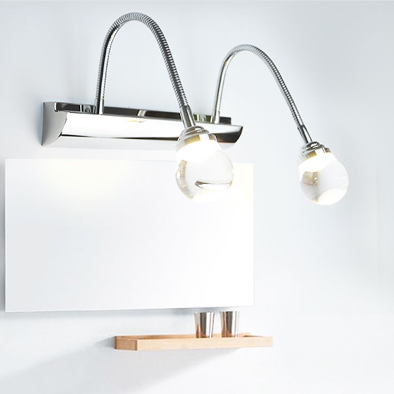 Leigh Modern LED Vägglampa Vit För Hem/Bad Metall Akryl 2/3-Ljus