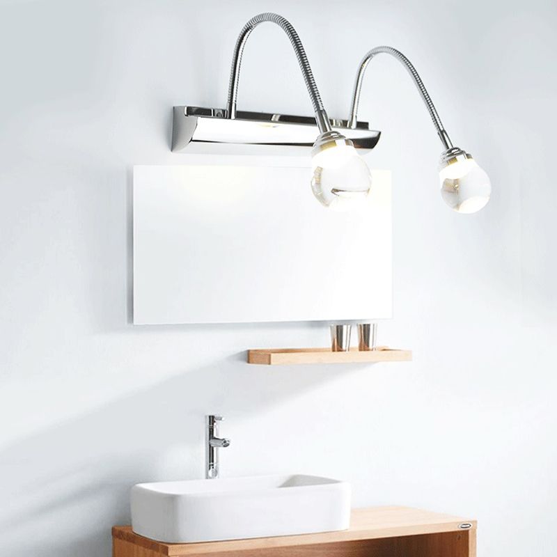 Leigh Modern LED Vägglampa Vit För Hem/Bad Metall Akryl 2/3-Ljus