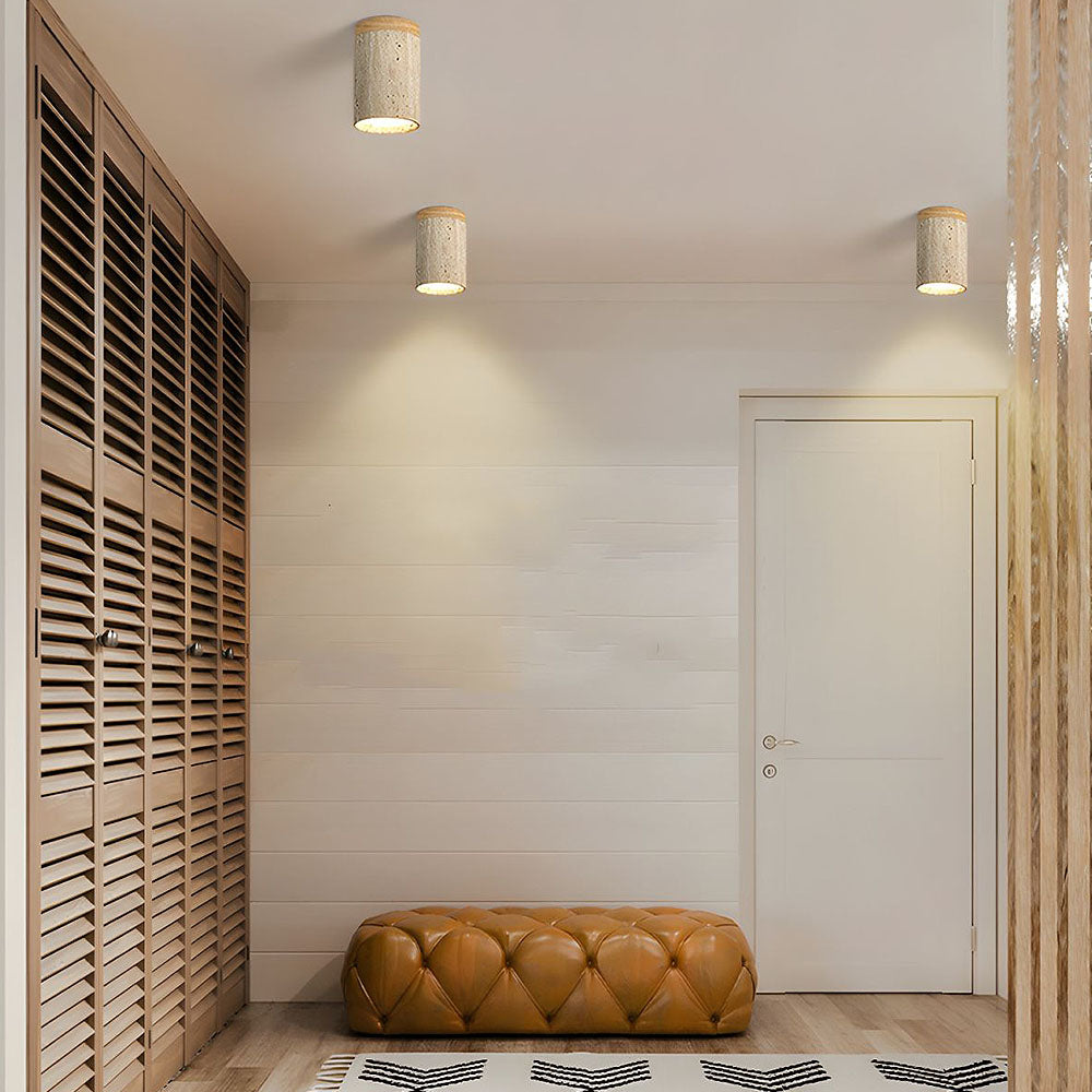 Taklampa Trä Cylinder Infälld Armatur