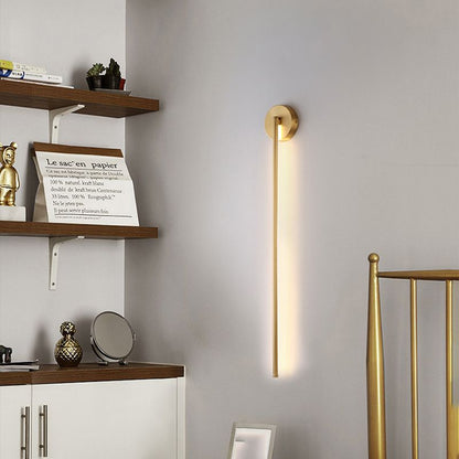 Elias Modern Linjär LED Vägglampa Guld, Inomhusbruk, Metall, Badrum
