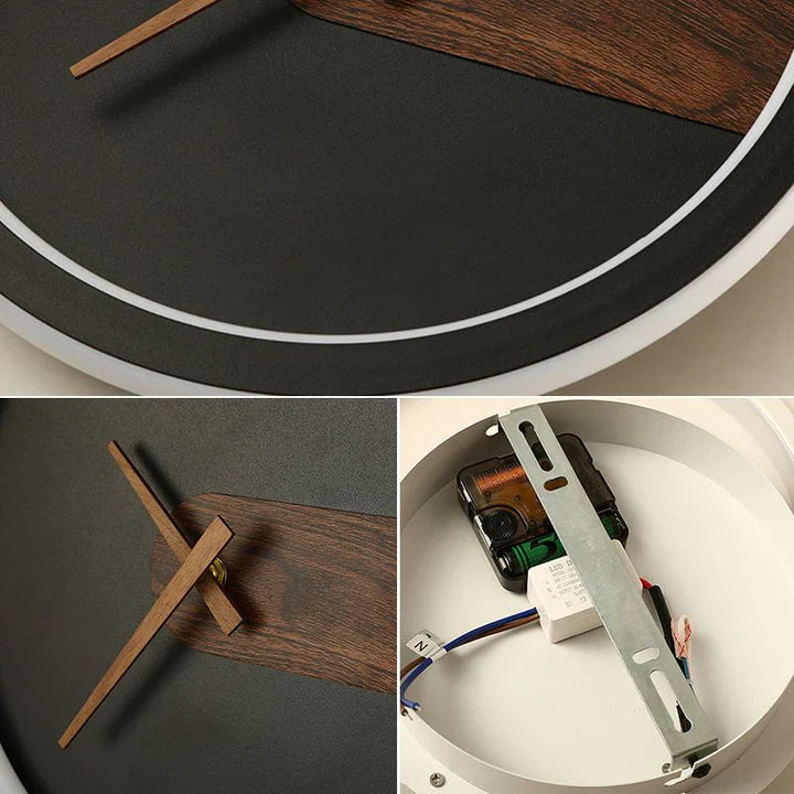 Carvallo – Modern väggklocka med tidsdatum och temperaturvisning för stilfulla rum