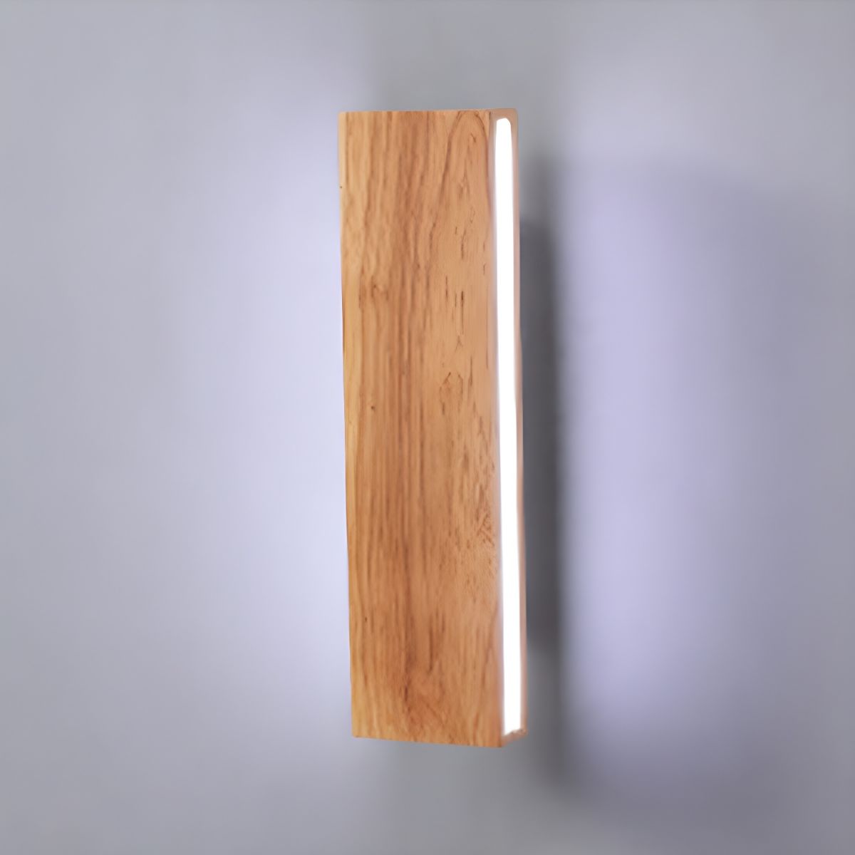 Vägglampa med roterbar trä-LED-design