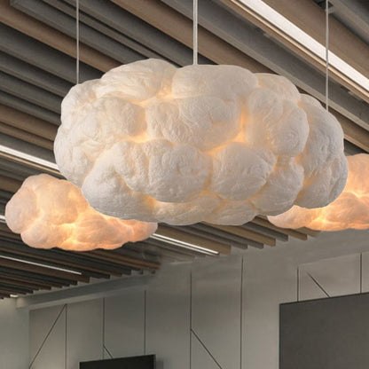 Aurora Design Wolk LED Hänglampa PVC/Bomull Vit