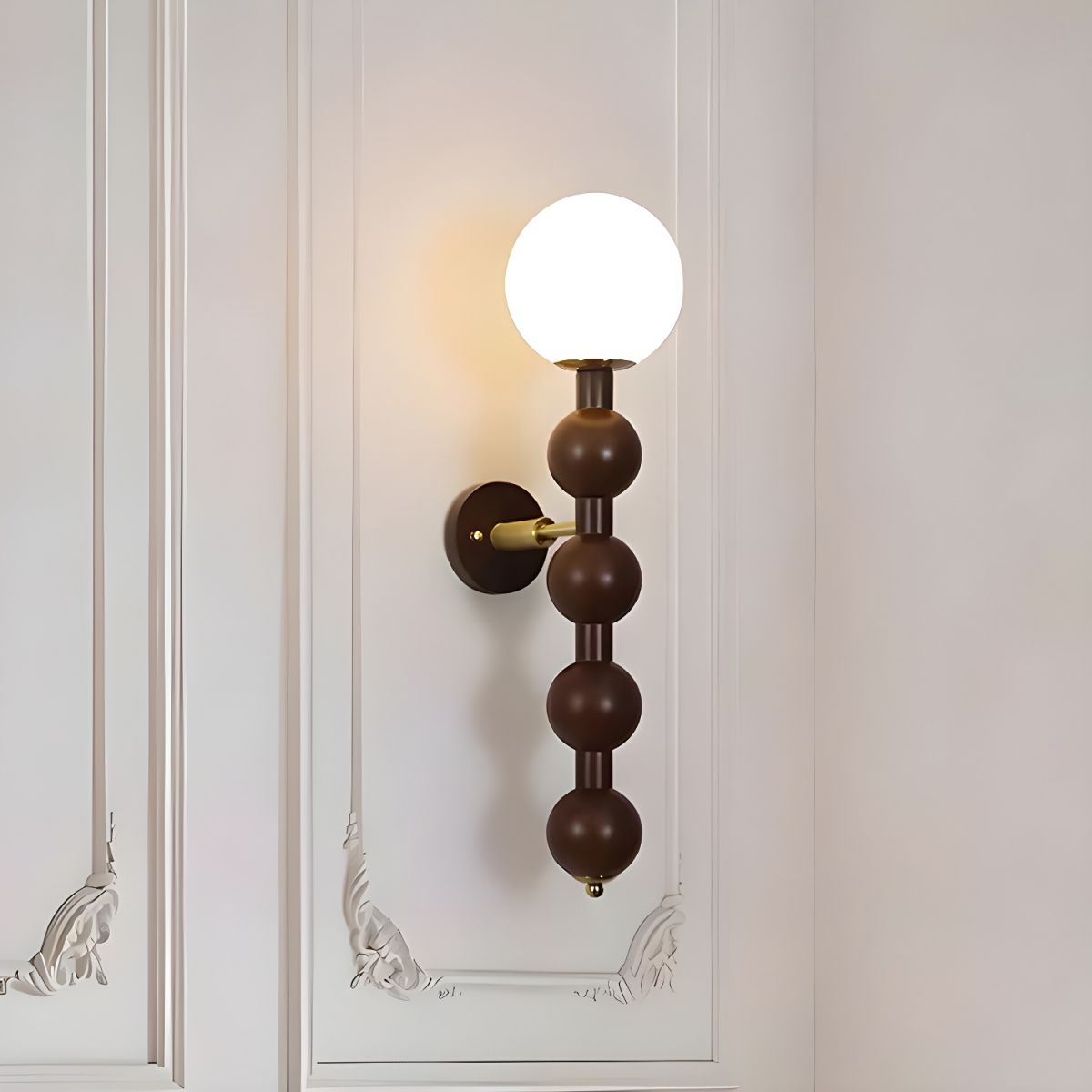 Bauhaus Lång Metal Vägglampa med Flera Bollar