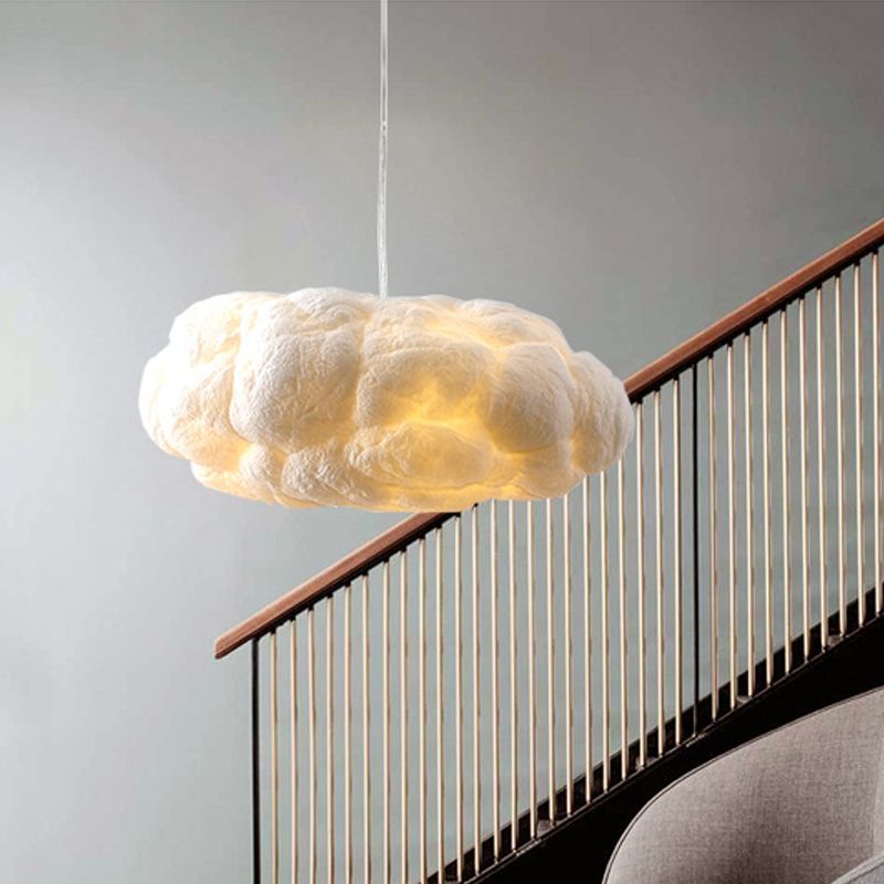 Aurora Design Wolk LED Hänglampa PVC/Bomull Vit