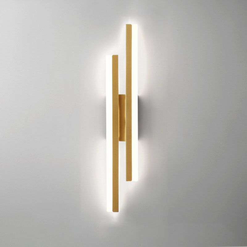 Alana Modern LED Vägglampa - Svart/Guld, Vardagsrum/Sovrum, Akryl &amp; Metall