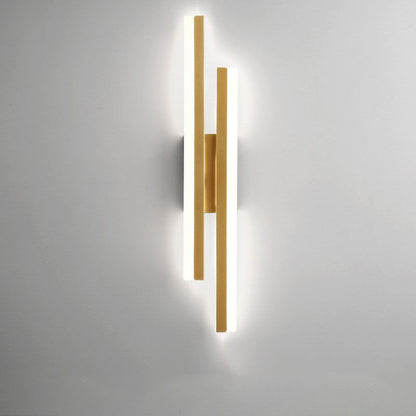 Alana Modern LED Vägglampa - Svart/Guld, Vardagsrum/Sovrum, Akryl &amp; Metall
