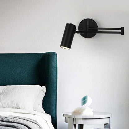 Modern Justerbar Vägglampa Cylinderformad, 2 Färger, Vardagsrum, Metall