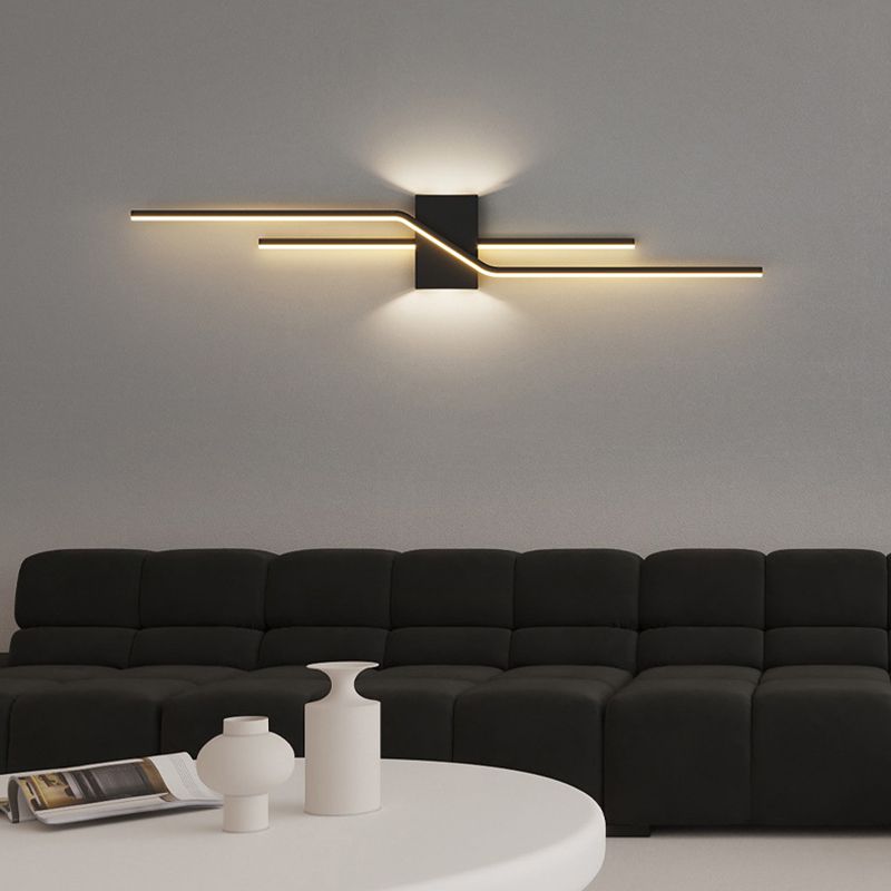 Alana Modern LED Vägglampa - Svart/Vit Vardagsrum/Sovrum