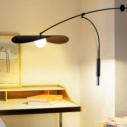 Carins Modern Vägglampa, Båge, Metall/Glas, Svart/Guld, Sovrum
