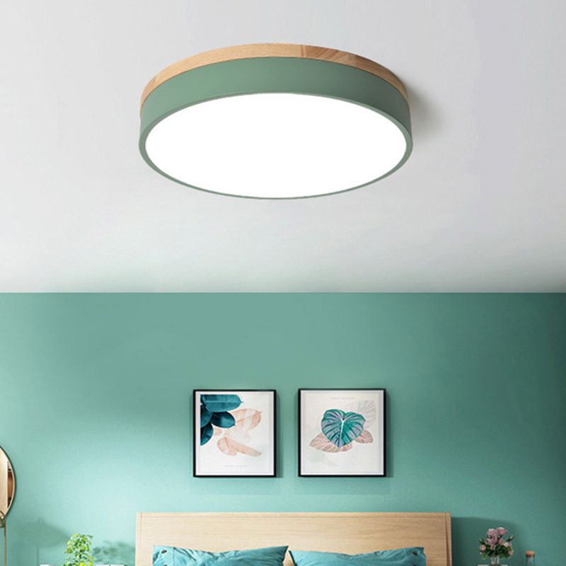 Lumière Moderne Taklampa - Vit Grå Metall och Trä för Sovrum och Vardagsrum