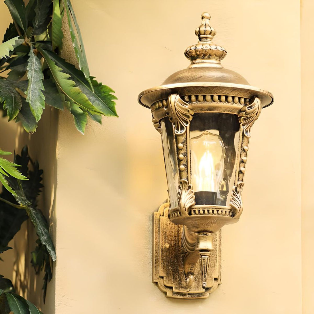 Utomhus Vintage Glas Vägglampa