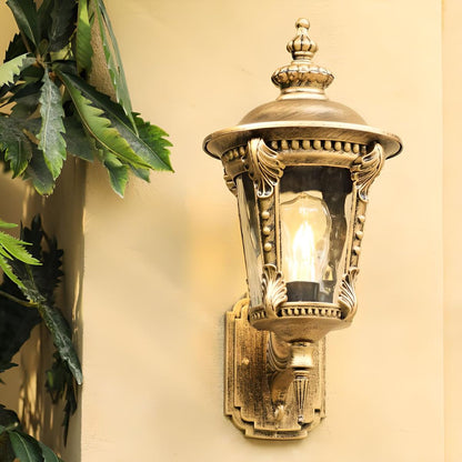 Utomhus Vintage Glas Vägglampa