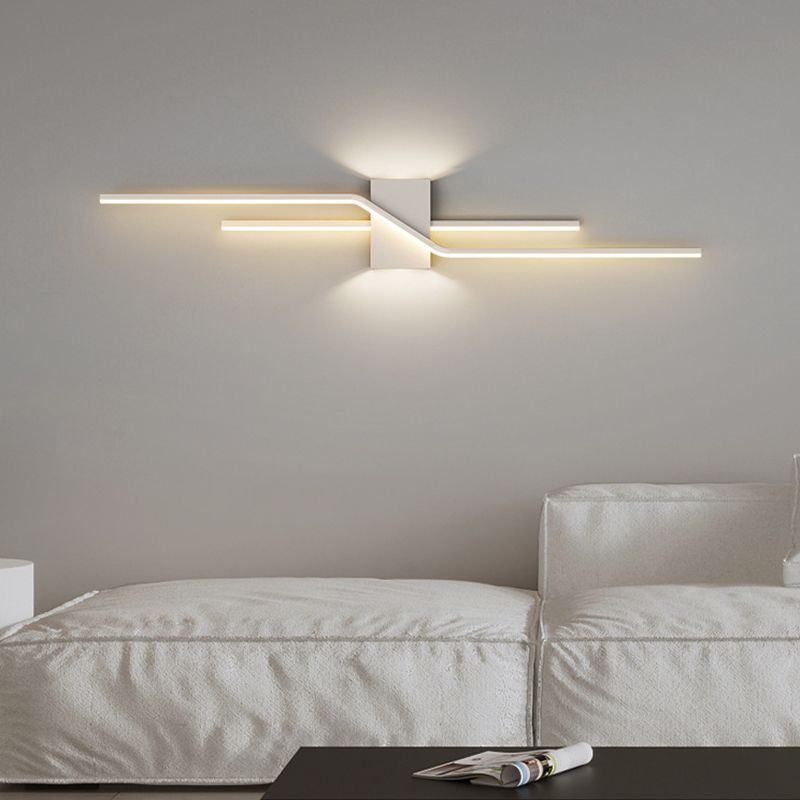 Alana Modern LED Vägglampa - Svart/Vit Vardagsrum/Sovrum