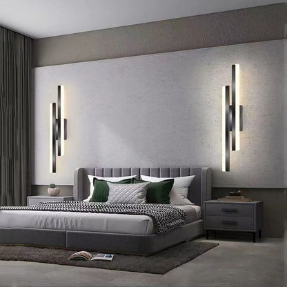 Alana Modern LED Vägglampa - Svart/Guld, Vardagsrum/Sovrum, Akryl &amp; Metall