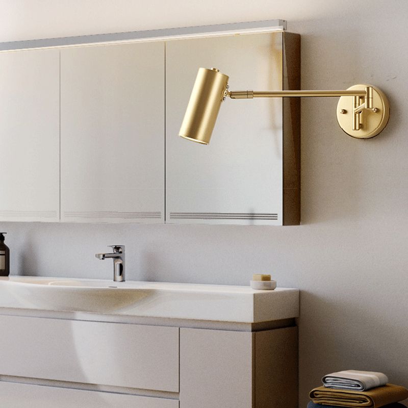 Modern Justerbar Vägglampa Cylinderformad, 2 Färger, Vardagsrum, Metall