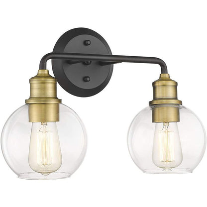 Emma - Stram LED Vägglampa Svart Glas Kök/Vardagsrum