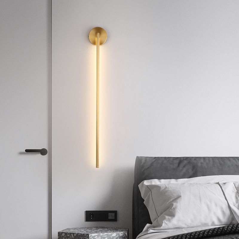 Elias Modern Linjär LED Vägglampa Guld, Inomhusbruk, Metall, Badrum