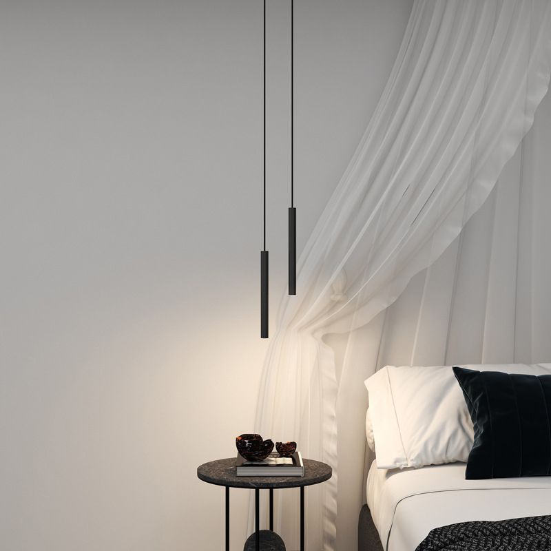 RadiantGlow - Elegant svart LED pendellampa för mysig atmosfär