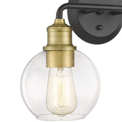 Emma - Stram LED Vägglampa Svart Glas Kök/Vardagsrum