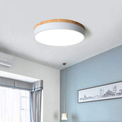 Lumière Moderne Taklampa - Vit Grå Metall och Trä för Sovrum och Vardagsrum