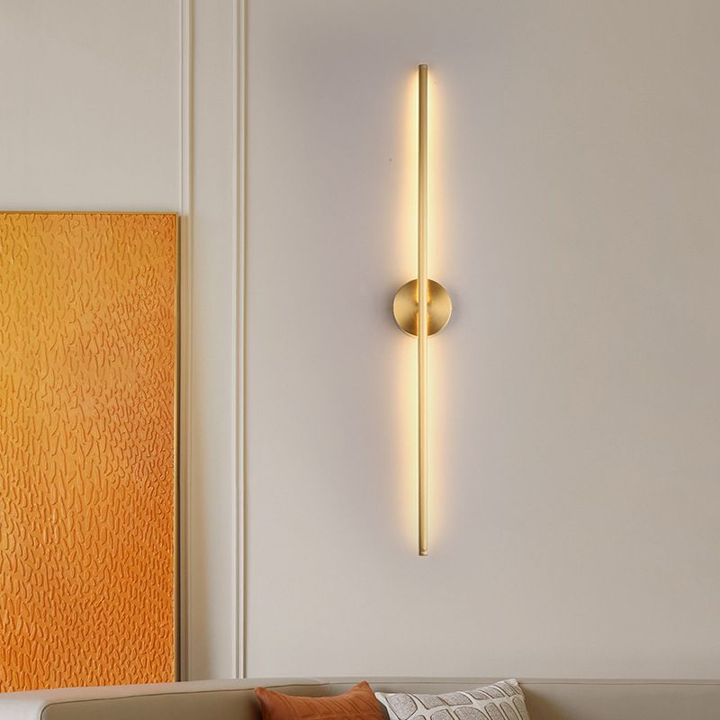 Elias Modern Linjär LED Vägglampa Guld, Inomhusbruk, Metall, Badrum