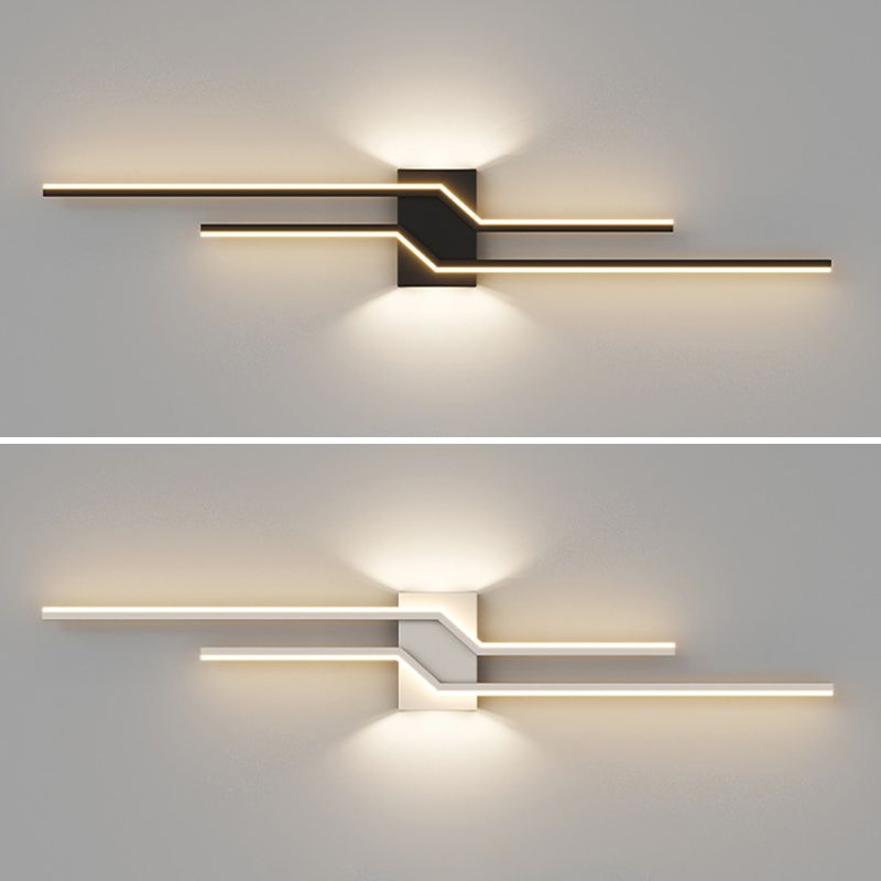 Alana Modern LED Vägglampa - Svart/Vit Vardagsrum/Sovrum