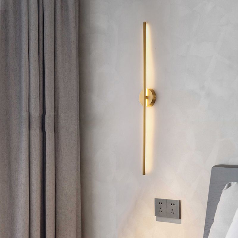Elias Modern Linjär LED Vägglampa Guld, Inomhusbruk, Metall, Badrum