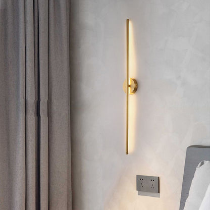 Elias Modern Linjär LED Vägglampa Guld, Inomhusbruk, Metall, Badrum