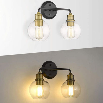 Emma - Stram LED Vägglampa Svart Glas Kök/Vardagsrum