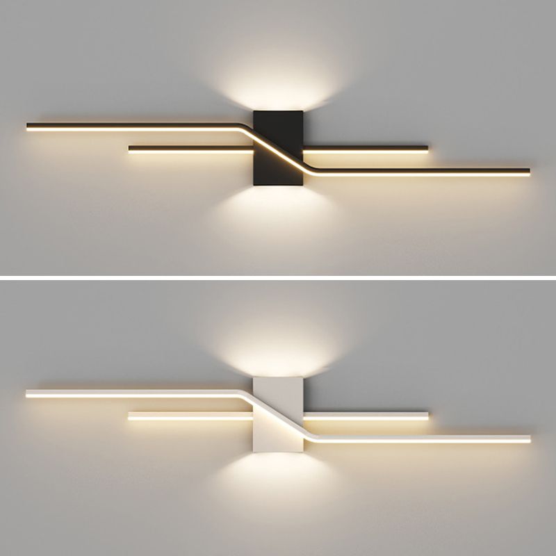 Alana Modern LED Vägglampa - Svart/Vit Vardagsrum/Sovrum