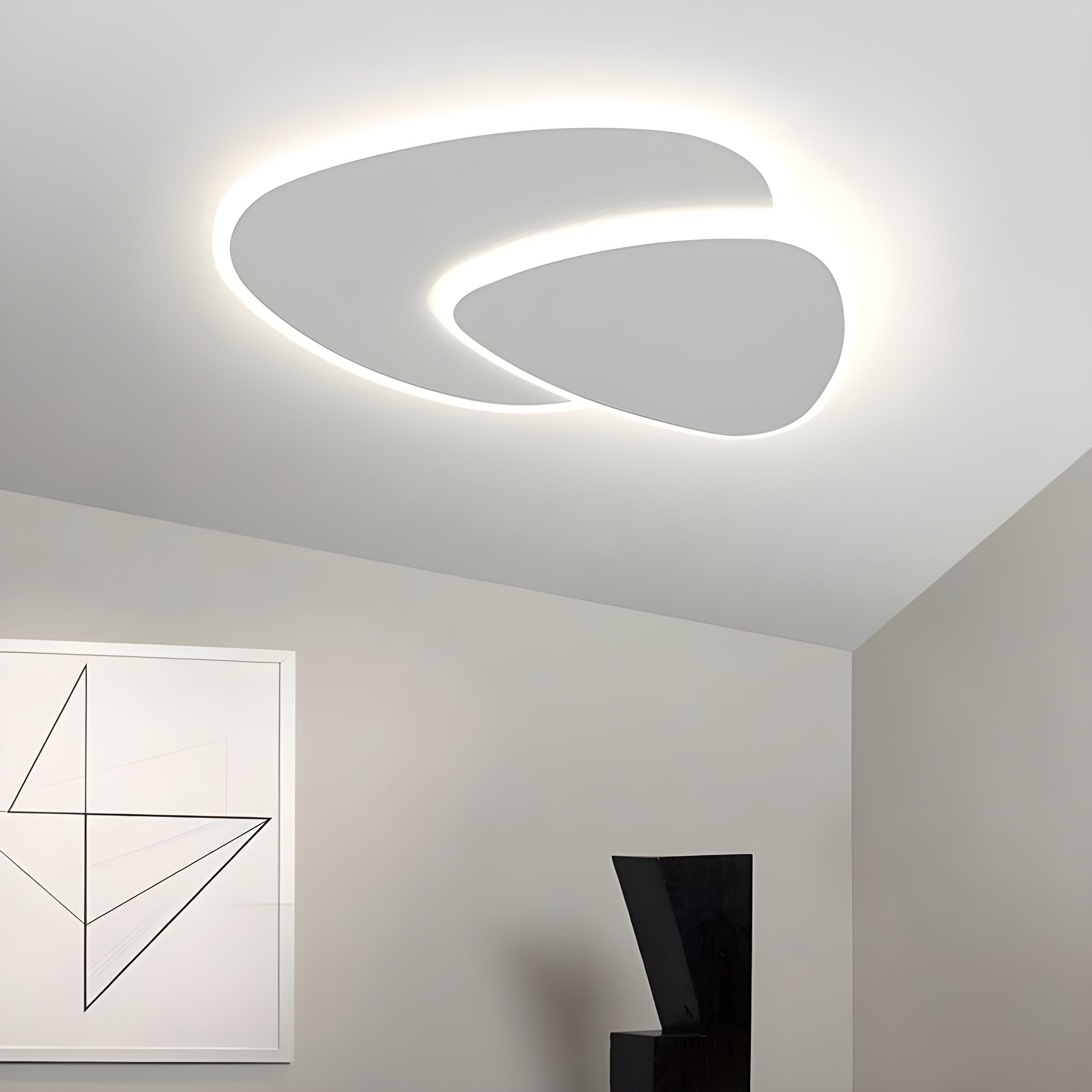 LED-taklampa i vitt – Modern rumsljus för vardagsrum &amp; sovrum