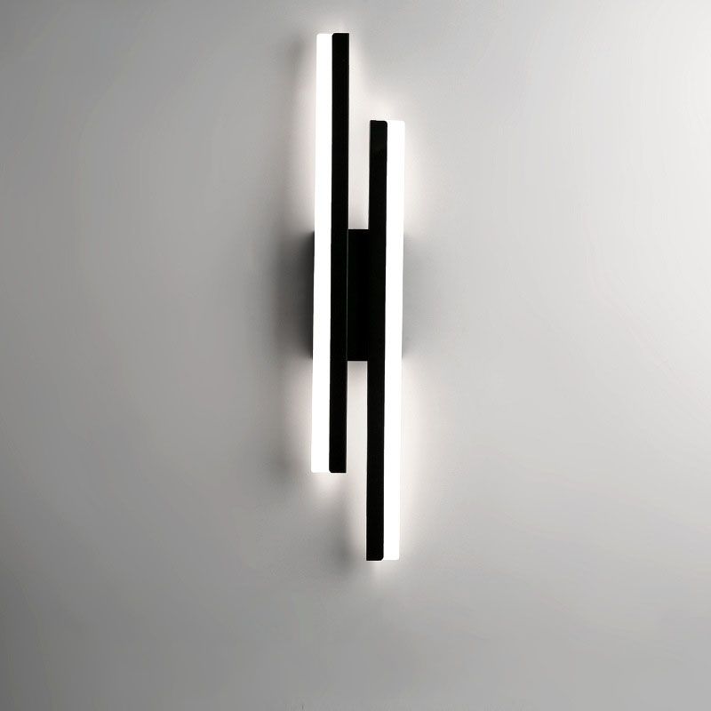 Alana Modern LED Vägglampa - Svart/Guld, Vardagsrum/Sovrum, Akryl &amp; Metall