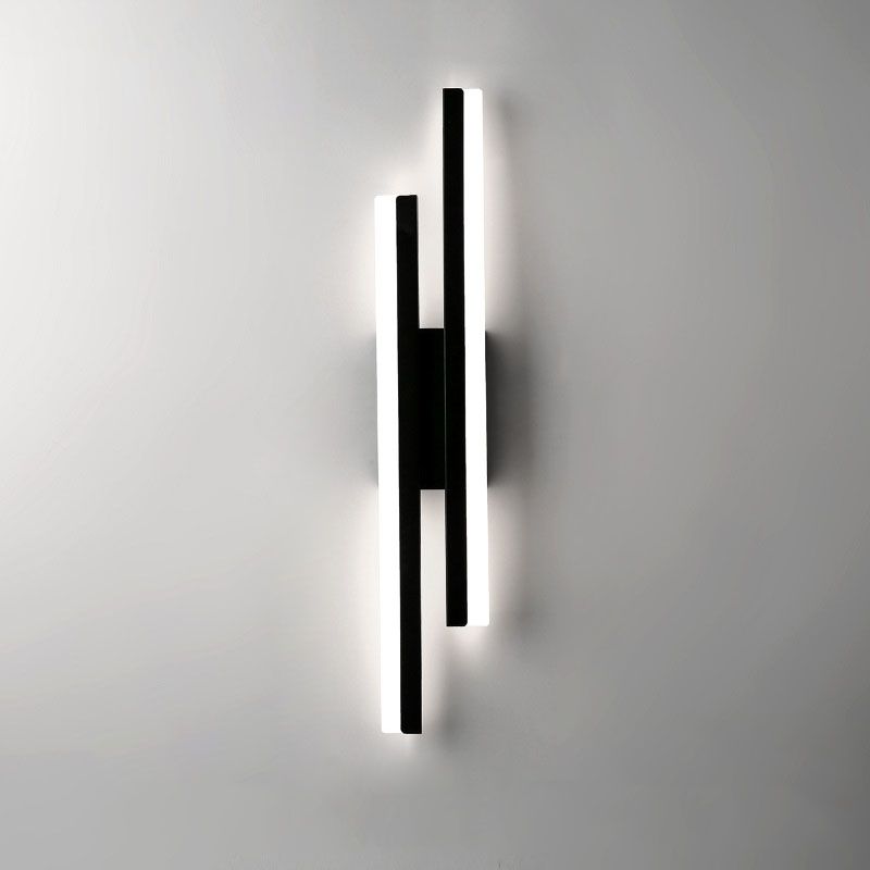 Alana Modern LED Vägglampa - Svart/Guld, Vardagsrum/Sovrum, Akryl &amp; Metall