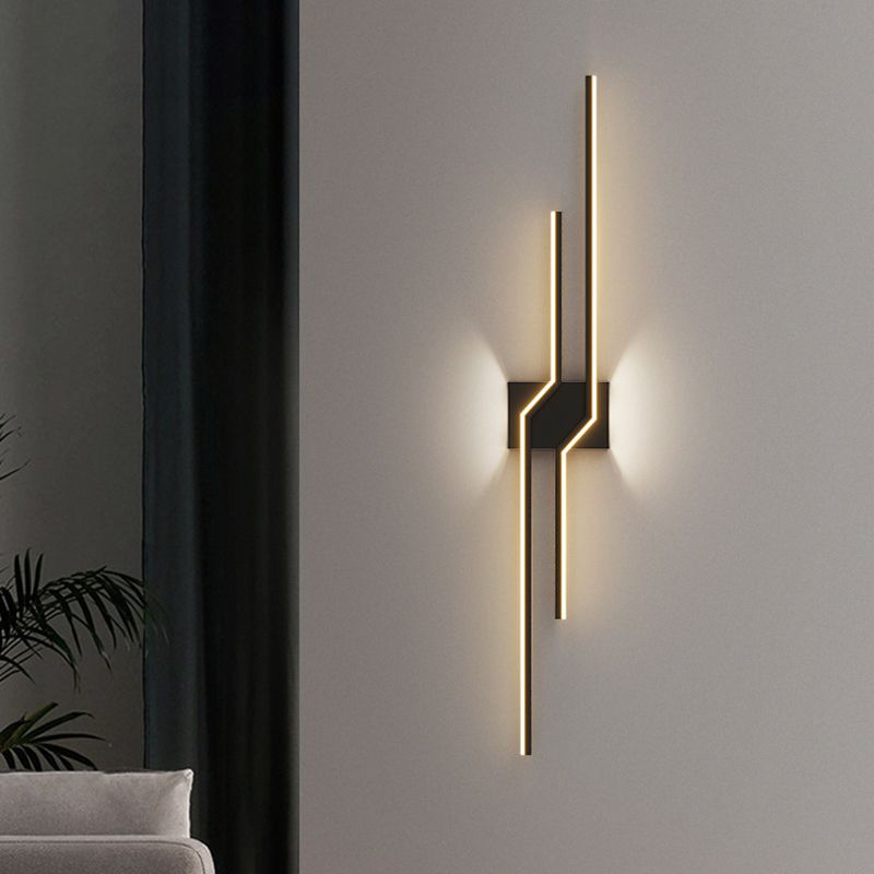 Alana Modern LED Vägglampa - Svart/Vit Vardagsrum/Sovrum
