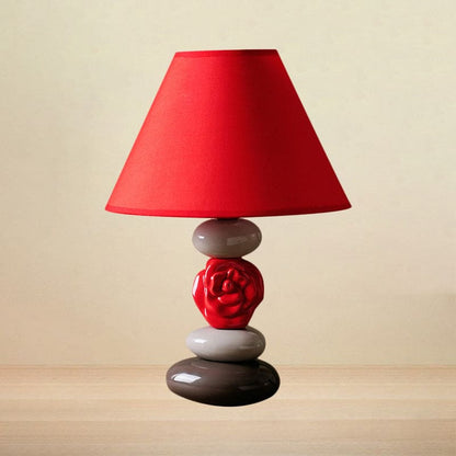 LumeHaven - Bordslampa med konformad textilkåpa