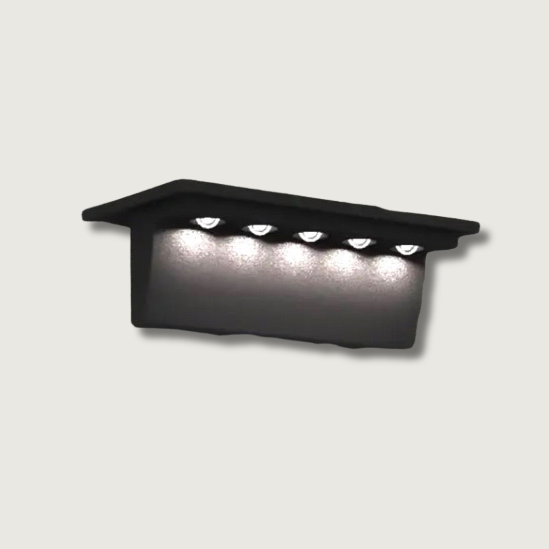 Carvallo Guard Solarlampa Solar Vägglampa med Rörelsesensor | Smart LED-belysning | IP65 Vattentålig | 6x11,9 cm