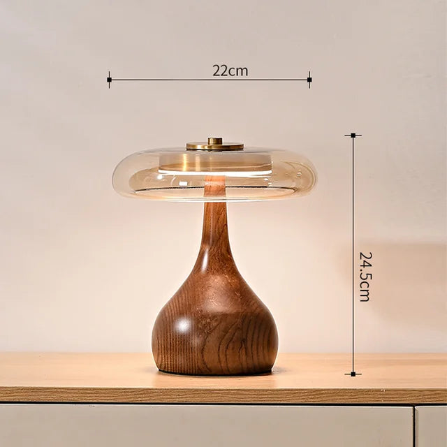 MushroomLuxe – Vintage Koppar Taklampa med Glaserat Design